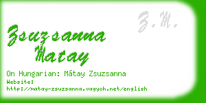 zsuzsanna matay business card